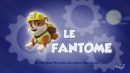 "Pups Save a Ghost" ("Le Fantôme") title card on Télé-Québec