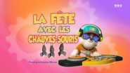 "Pups Party with Bats" ("La Fête avec les chauves-souris") title card on TF1