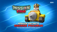 "Mission PAW: Royally Spooked" ("Mission Secrète : Grosse frayeur") title card on TF1