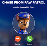 Chase from Paw Patrol phone call