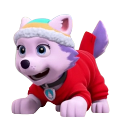 Mascot Everest, the famous purple dog in Paw Sizes L (175-180CM)