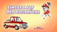 "Pups Save a Cow" ("Einsatz auf der Zugbrücke") title card