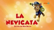 "Pups Fall Festival" ("La nevicata") title card on Nick Jr.