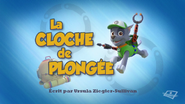 "Pups Save the Diving Bell" ("La Cloche de plongée") title card on Télé-Québec