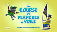 "Pups Save a Windy Bay" ("La Course de planches à voile") title card on RTS Un