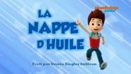 "Pups Save the Bay" ("La Nappe d'huile") title card on Nickelodeon Junior