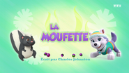 "Pups Get Skunked" ("La Moufette") title card on TF1