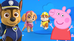 The Paw Patrol pups, with Peppa Pig!