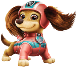 Paw Patrol The Movie LIBERTY Dachshund Dog Feature Vehicle with Pup Figure  NEW