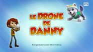 "Pups and the Mystery of the Driverless Snow Cat" ("Le Drone de Danny") title card on RTS Un