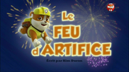 "Pups Save the Fireworks" ("Le Feu d'artifice") title card on TF1