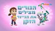 "Pups Save Old Trusty" ("הגורים מצילים את הגייזר הזקן") title card on Nick Jr.