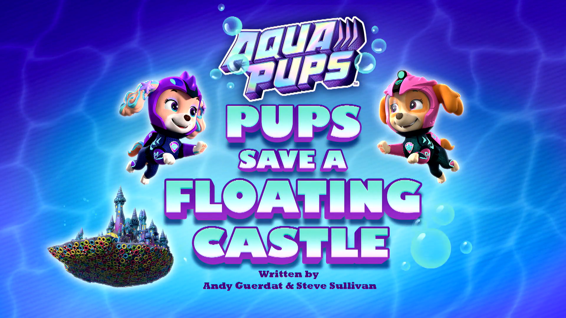 Paw Patrol Aqua pups save a Floating Castle