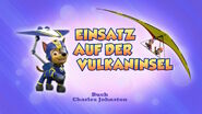 "Pups Save the Gliding Turbots" ("Einsatz auf der Vulkaninsel") title card