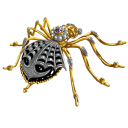 faberge spider brooch