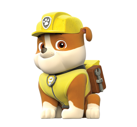 Rubble  Dibujos animados patrulla canina, Marshall patrulla canina,  Personajes paw patrol