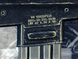 Надписи на корпусе оружия