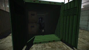 Контейнер с Бульдозером и добычей