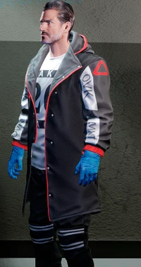Cybertrench Red Pinstripe