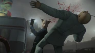 The Cleaver Knife being used in Hotline Miami