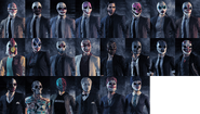 The complete line up of the Payday gang as of November 2018.