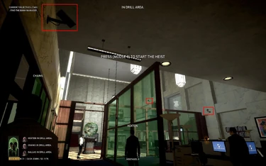 Drill area: 3 cameras.