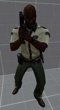 Benevolent Bank guard (security)