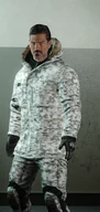 Dallas in the Winter Camo Parka.