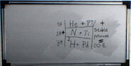 Whiteboard showing the electrode–gas correspondence