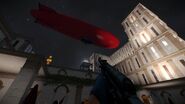 The Blimp overhead the casino during stealth. Note the BFD being carried.