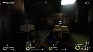 Cash piles stored in the vault (Bank Heist: Cash).