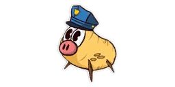 Potatisgris Sticker.png (22 KB) Potatisgris The name of this thing means Potato Pig in Swedish. The more you know. It's part of a rhyme children use to mock the cops, especially when playin cops and robbers. So why not stick this on your gun to show some solidarity with your younger heists in the making? THIS IS A BOYS IN BLUE TWITCH DROP!