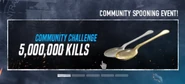 The banner for the "Spooning Time" community event in the main menu in-game.