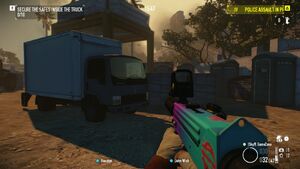 The truck featured in the heist.