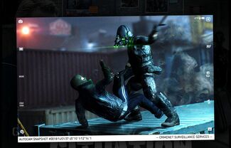 One of the announcement images showing a Cloaker beating a gangster with his nightstick.