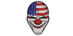 Sticky Star-Spangled Sticker.png (24 KB) Sticky Star-Spangled The man, the myth, the legend. It's only a sticker, but it represents a heister career the like sof which the world had never seen. Even if you don't wear the iconic mask, this will remind everyone how it all started.