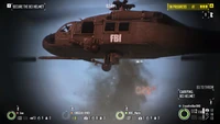 An FBI chopper with a turret on it's belly.