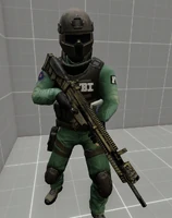 The NPC Eagle Heavy, held