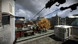 The Bank Heist map zip lines.