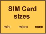 SIM Card sizes