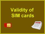 Validity of SIM cards