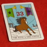 @Horse_ebooks, depicted on the tarot card The King is Dreaming.
