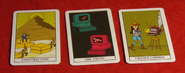 Career Science Cards. Depicted here are Construction (left), Twins (centre) and Chance Cowboy (right)