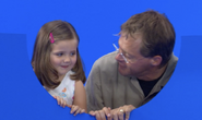 Ben Prisk and a girl on the set.