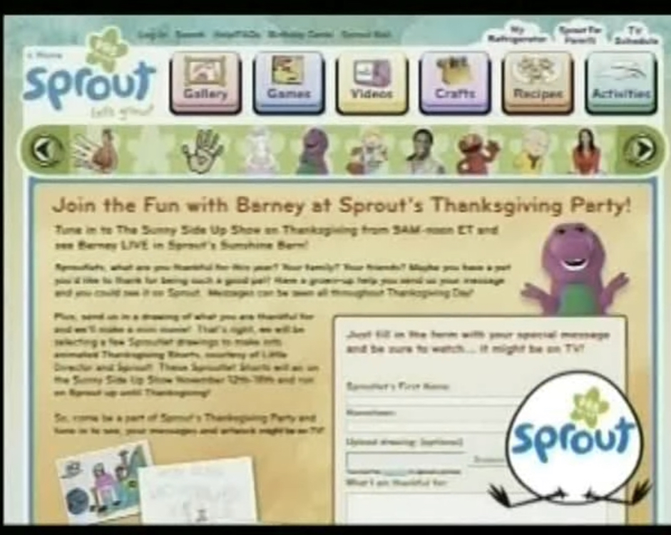 Sprout's Thanksgiving Party PBS Kids Sprout TV Wiki Fandom