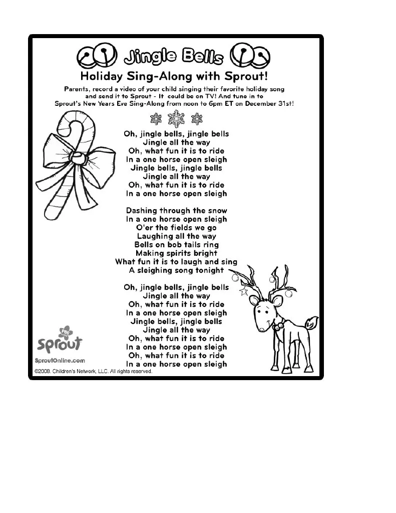 Jingle Bells with Lyrics, Kids Christmas Songs