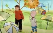 Caillou and a Boy