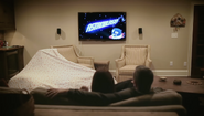 A family watching the show's pilot in the "Everyday Moments" commercial.