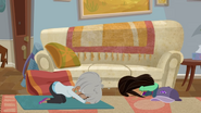 Abuelita stretching with Nina