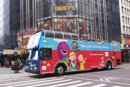 A "Lot Happens When You Sprout" bus in New York.